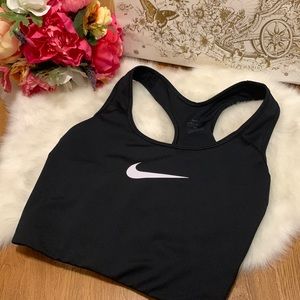 Nike Low Impact Unlined Dri-Fit Black Yoga Sports Bra
